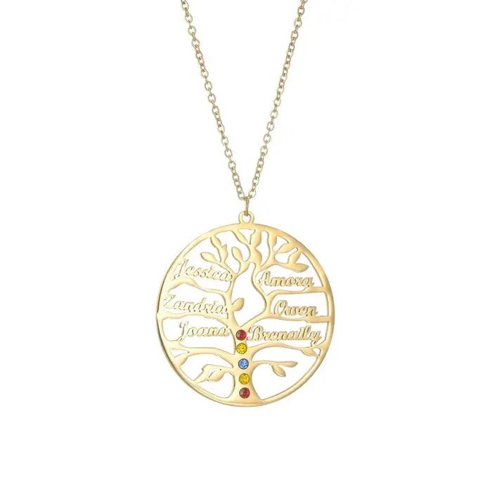 Collier personnalisé avec noms de famille