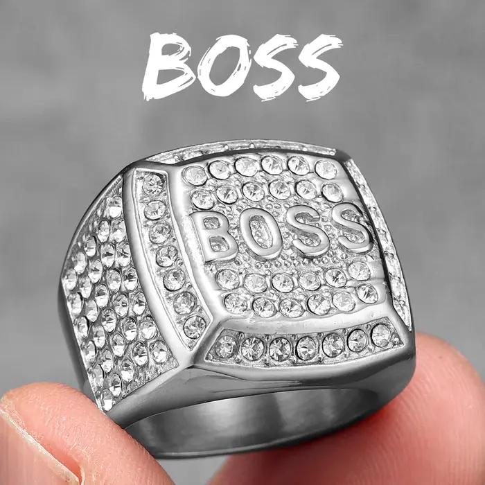 Alliance de mariage punk rock en acier inoxydable avec strass brillants pour homme et femme occasions spéciales