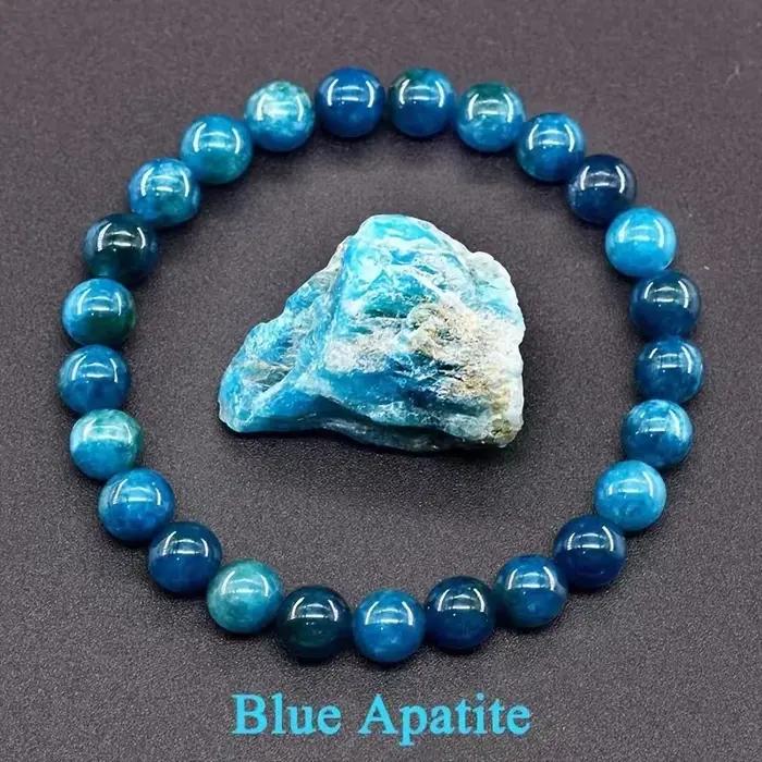 Bracelet Reiki Bleu ATen Perle pour Homme et Femme