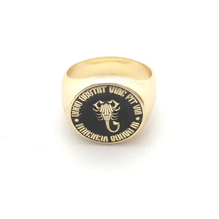 Bague ronde gravée personnalisée de 17mm