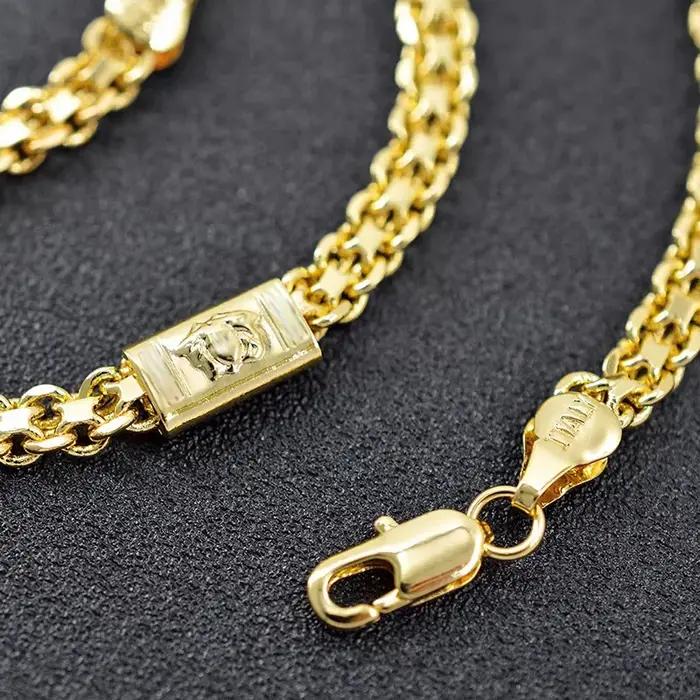 Collier plaqué or 18 carats pour hommes et femmes