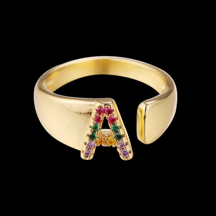 Juya-Bagues ouvertes et ajustables plaquées or véritable 18 carats pour hommes et femmes
