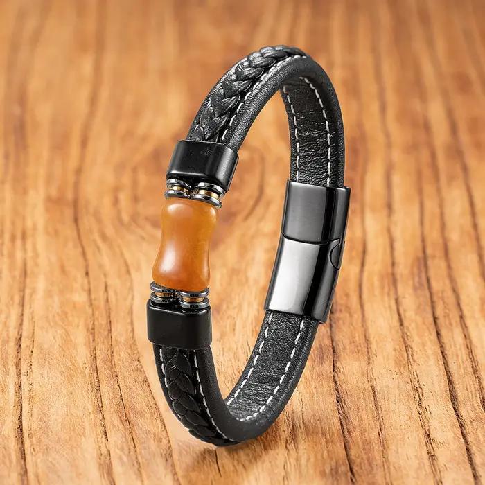 Bracelet vintage en pierre d'agate