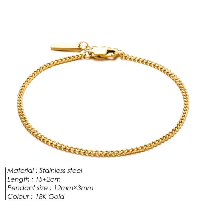 ELANDIS – Bracelet à pendentif carré pour hommes, bijoux personnalisés réglables, tendance, cent ave
