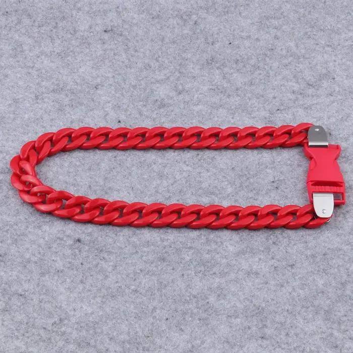 Collier Punk avec cadenas en chaîne acrylique pour hommes et femmes