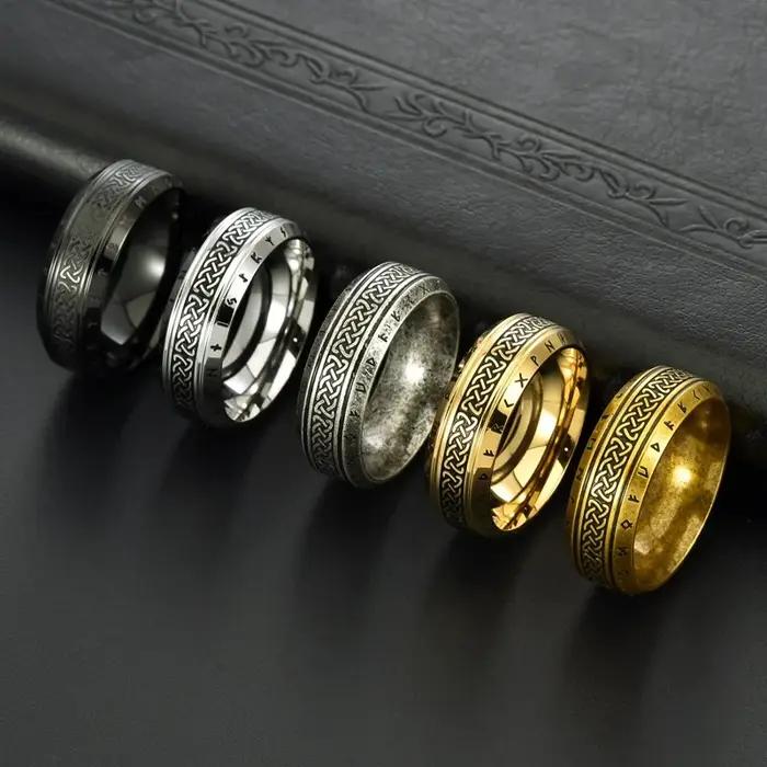 Bague Viking à nœud celtique pour hommes