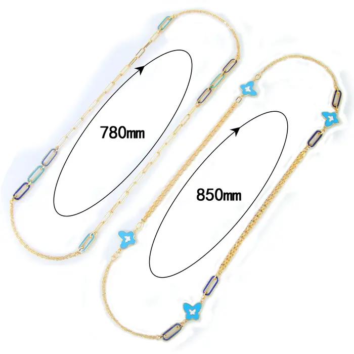 Collier Long Bohème Plaqué Or 21 Carats Style Classique Femme Occasions Spéciales Ras De Cou Bijoux De Fête Arabes Islamiques