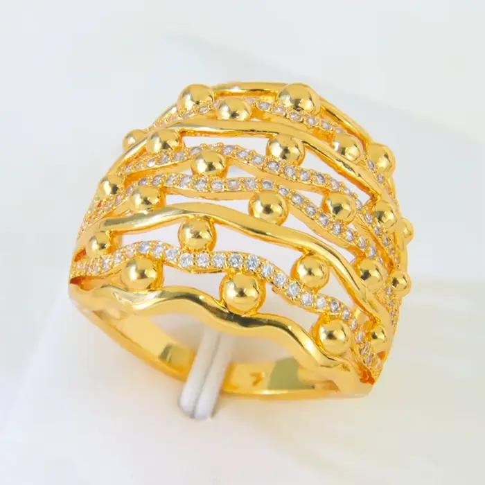 Bague de cocktail léopard en plaqué or 24 carats style punk italien pour femmes occasions spéciales et parties