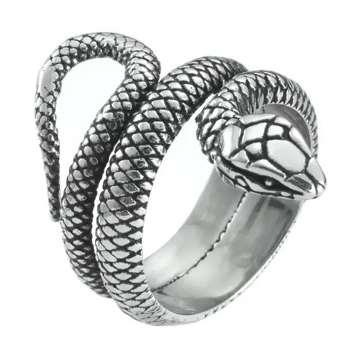 Bague serpent en acier inoxydable 316L, Style Vintage, pour femmes et hommes, à la mode, pour fête