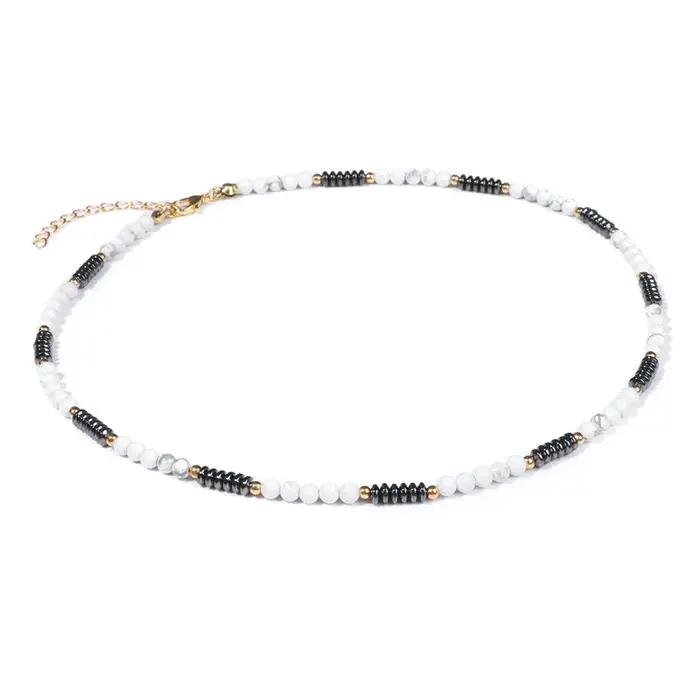 Colliers de perles en hématite pour femmes et hommes