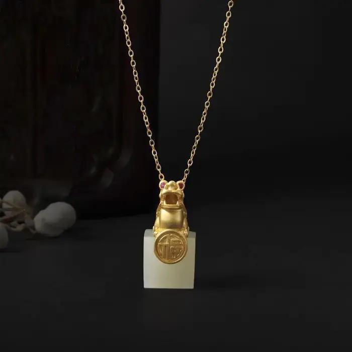 Prairie Gold Crafts-Collier pendentif Pixiu