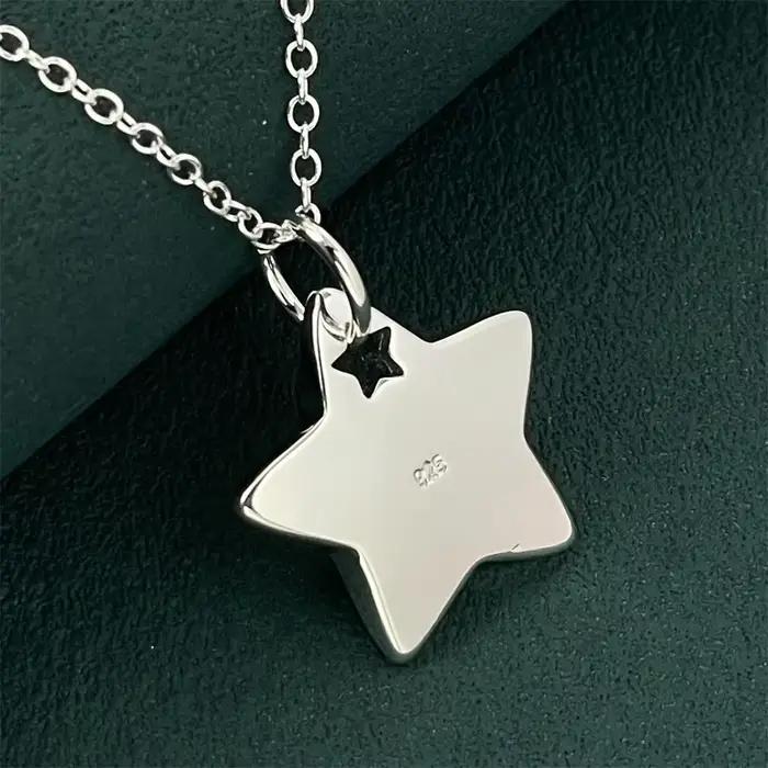 Collier pendentif étoile en argent Sterling 925