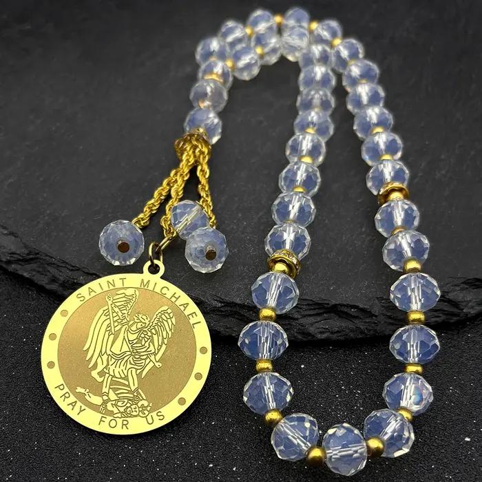Pendentif de voiture médaille Saint Michael en acier inoxydable pour femmes et hommes Protection Foi Accessoire de Mode Bijou Spirituel Occasions Spéciales