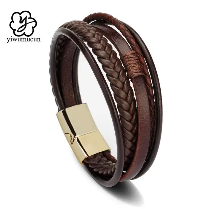 Bracelets en cuir tendance pour hommes