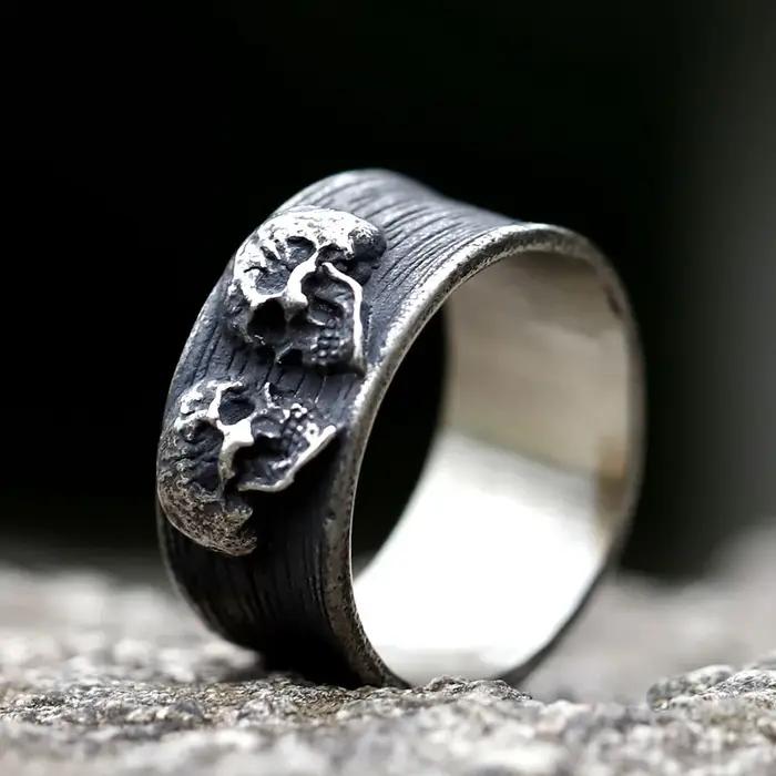 Bague en acier inoxydable 316L pour hommes