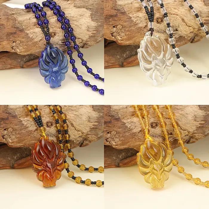 Collier pendentif renard pour homme et femme