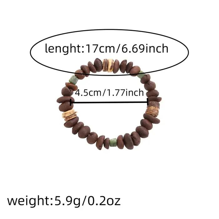 Nouveau bracelet de perles de café irrégulières avec luxe léger, design de niche, tempérament à la m