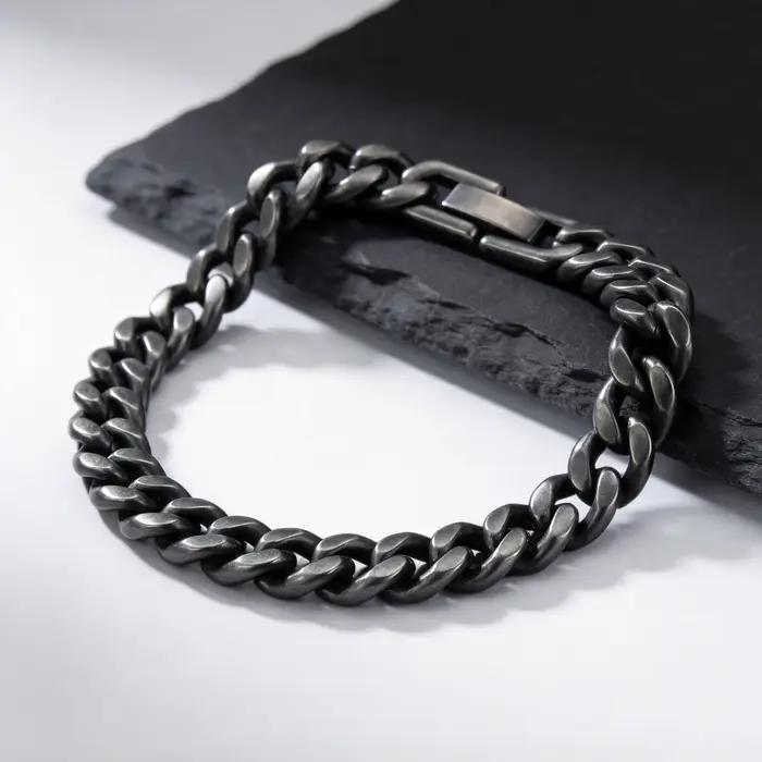 Bracelets à chaîne cubaine rétro pour hommes