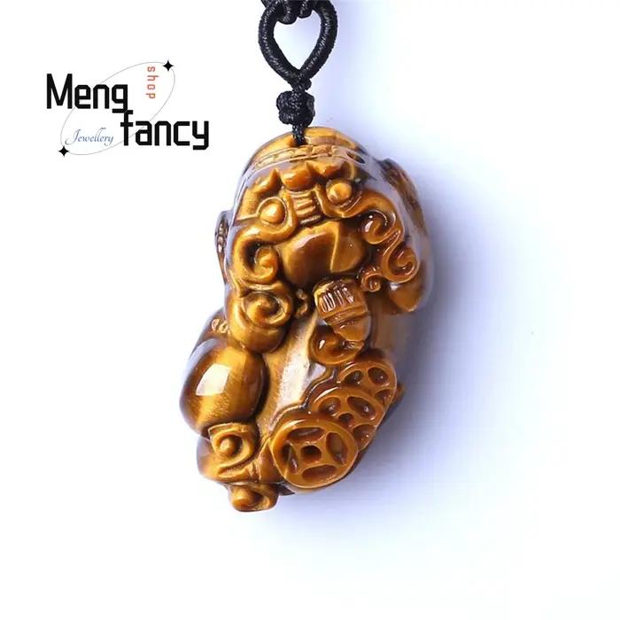 Pendentif Pixiu riche en œil de tigre naturel