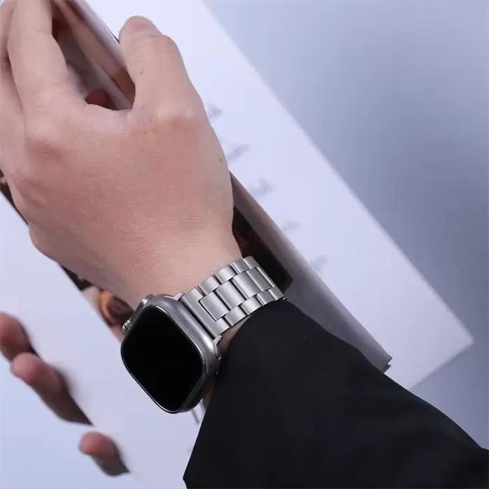 Bracelet en acier inoxydable pour bracelet de montre Apple 46mm Ultra 3 49mm 41mm 42mm 40mm 44mm bracelet en métal pour Iwatch série 11 10 SE3 9 8 7 6