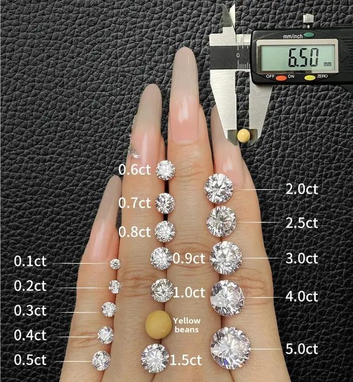 Bijoux Messi avec certificat IGI GIA Diamants de laboratoire cultivés 0.3ct 0.5ct 0.6ct 0.8ct 1ct 1.5ct 2ct 3ct Diamant créé CVD HPHT