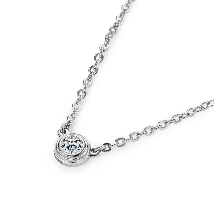 Pendentif Moissonite en Argent Sterling 925 pour Femmes Occasions Spéciales Bijou Cadeau Collier avec Certification