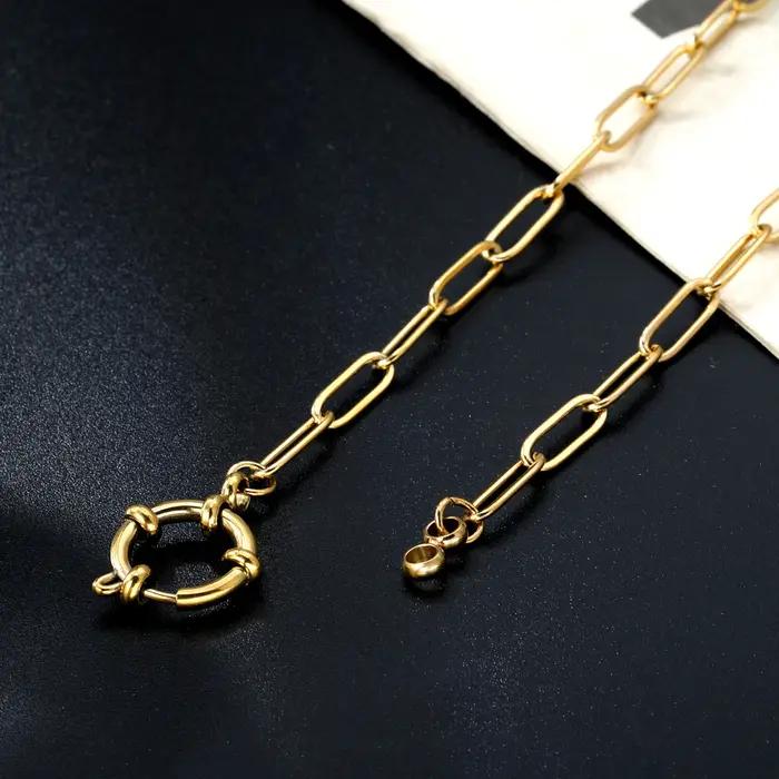 Collier fermoir marin en acier inoxydable