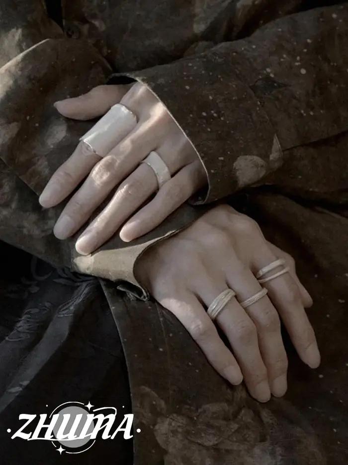 Bague en peau de bergame pour hommes et femmes, bijou de style rétro, cadeau de fête, alliance de mariage redimensionnable pour sorties élégantes