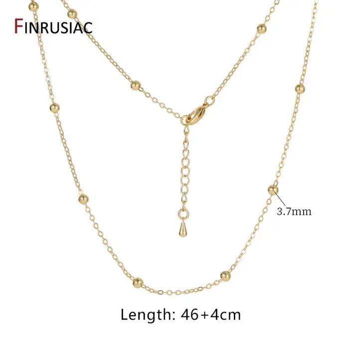 Chaînes de collier plaquées or véritable 14K pour la fabrication de bijoux