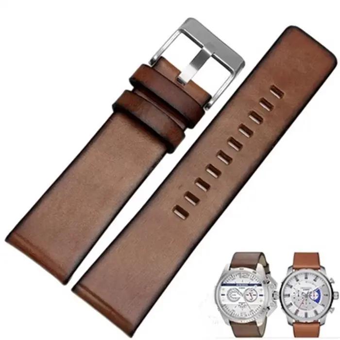 Bracelet en cuir authentique de haute qualité pour montre Diesel DZ 1399 DZ4280 DZ4290 22mm 24mm 28m