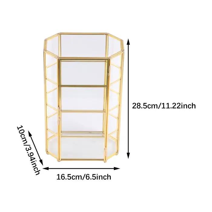 Boîte à bijoux en verre transparente multifonctionnelle pour rangement et décoration de bureau et maison occasions spéciales et quotidiennes