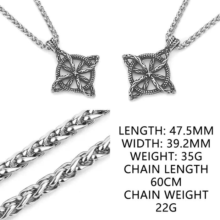 Collier pendentif nœud celtique scandinave pour hommes et femmes