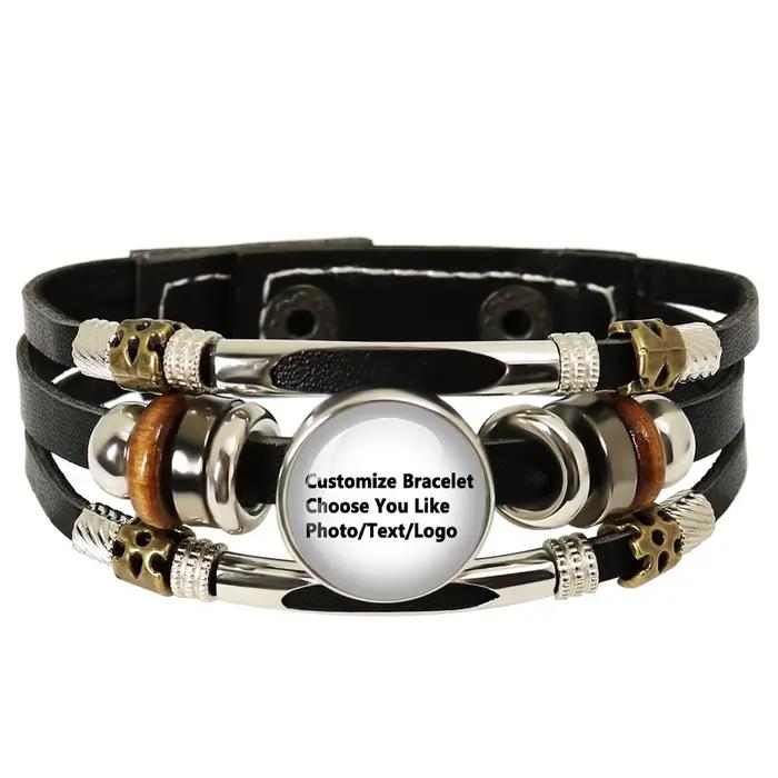 Personnalisez votre Bracelet vous choisissez une Photo/image/texte/Logo