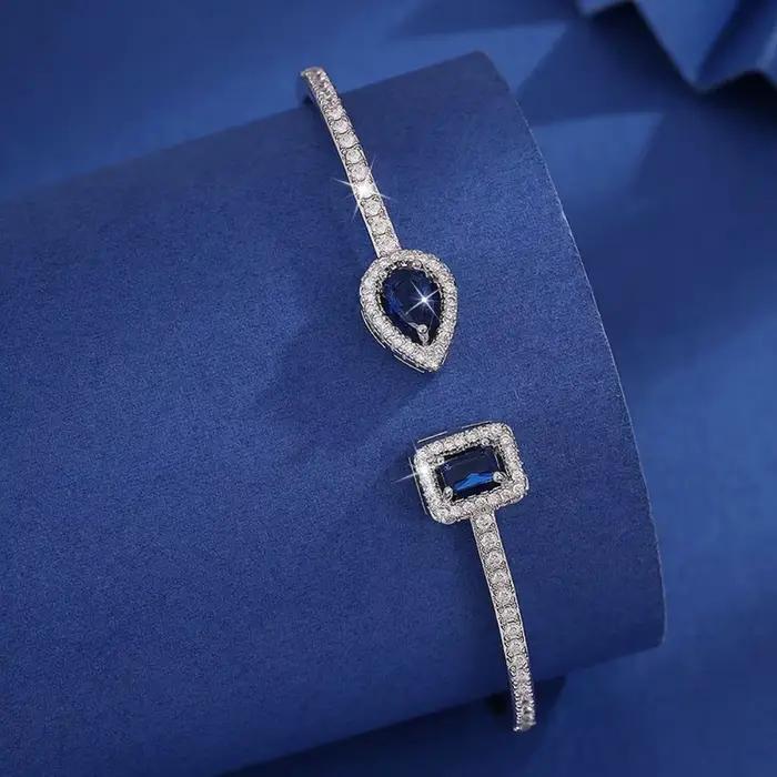 Bracelet manchette en zircon cubique