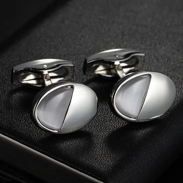 Boutons de manchette ronds pour hommes