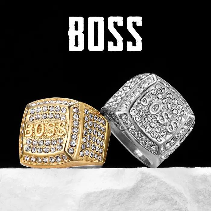 Alliance de mariage punk rock en acier inoxydable avec strass brillants pour homme et femme occasions spéciales