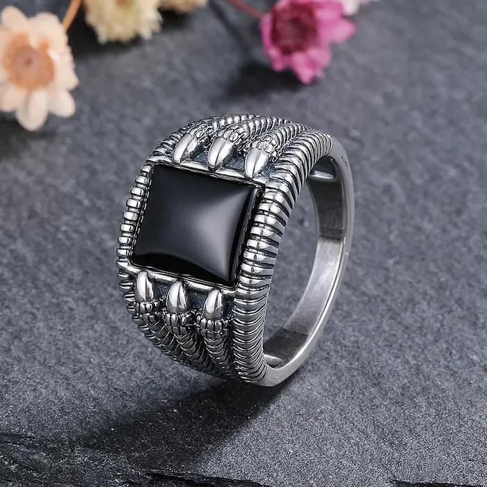 Bague en argent naturel 8x10mm