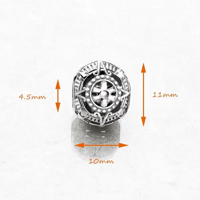 Perles en argent regardé 925 calendrier maya pour hommes et femmes, bijoux fins, cadeau vintage, karma, accessoires européens