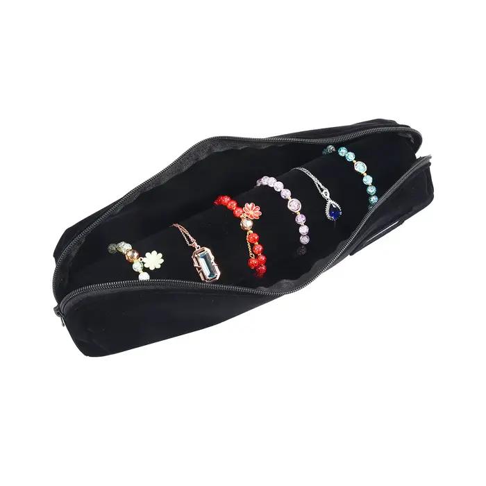 Grand sac en rouleau de bijoux de voyage Portable