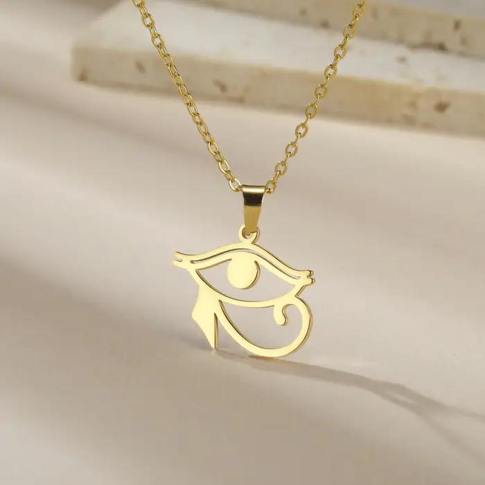 Collier Vintage égyptien ancien à Double paupière
