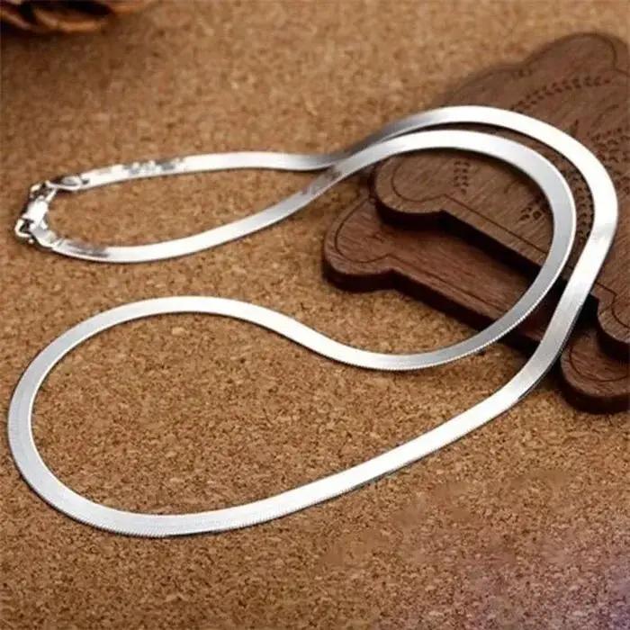 Collier chaîne à lame fine en argent Sterling 925