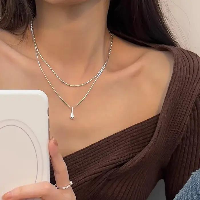 Collier Double en argent Sterling 925
