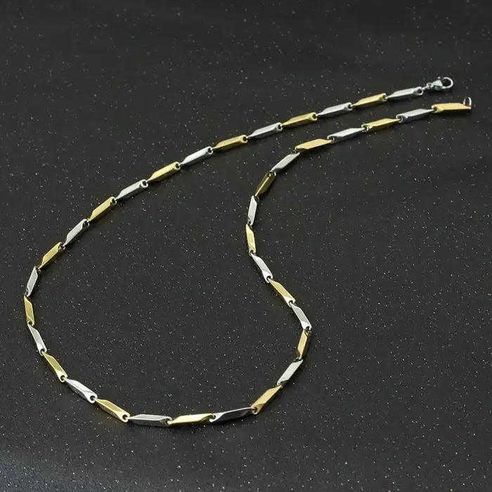 Noter nouveau collier en acier inoxydable pour hommes Hiphop Rock chaîne lien