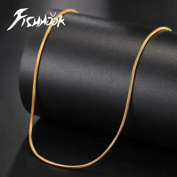 Collier en acier inoxydable doré ajustable serpent chaîne classique pour femmes et hommes occasions spéciales DIY