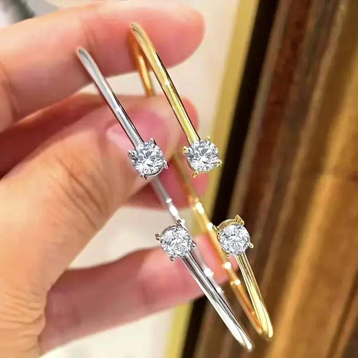 BXINY – bracelets Moissanite 2 pierres 5mm