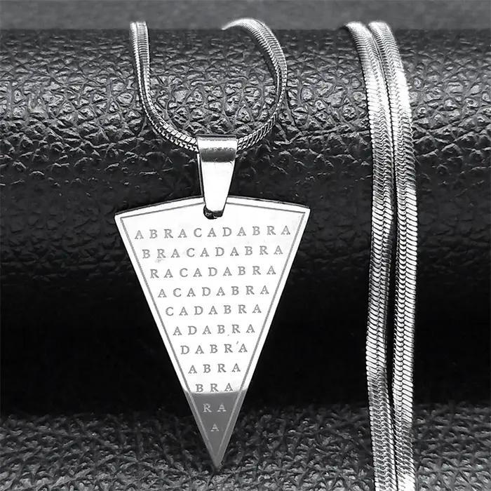Collier de sorcière en acier inoxydable pour hommes et femmes
