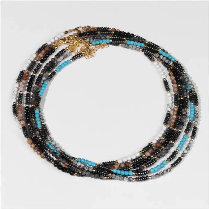 Colliers de perles en hématite pour femmes et hommes