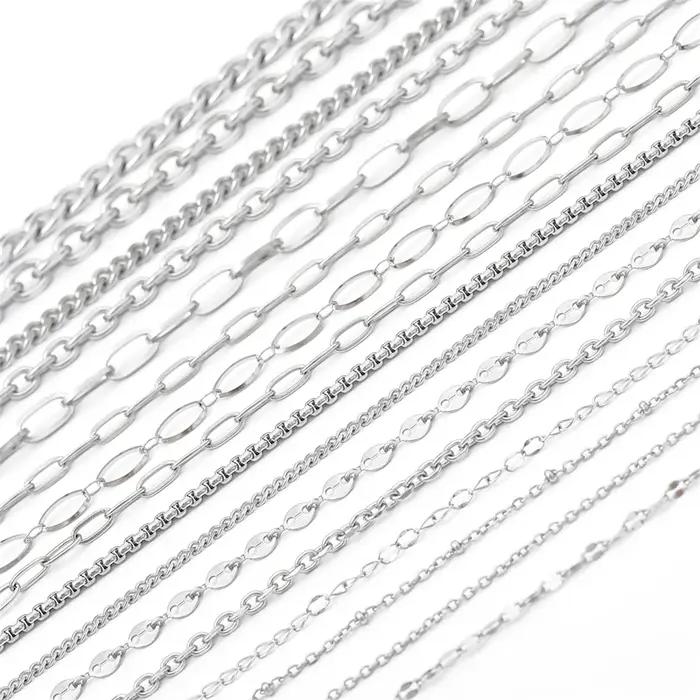 Collier en acier inoxydable pour hommes et femmes, bracelet punk hip hop, chaîne connecteurs bijoux, cadeau pour occasions spéciales