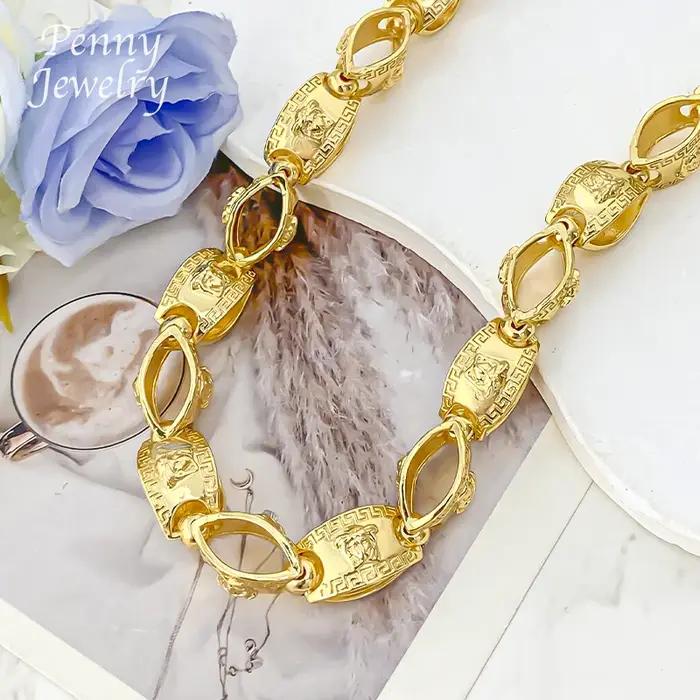 Collier long doré de 29 pouces