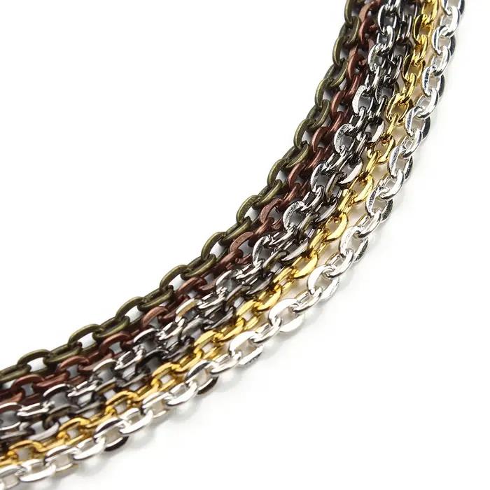 Chaînes de bijoux en métal pour création de colliers et bracelets personnalisés pour femmes, occasions spéciales et quotidienne